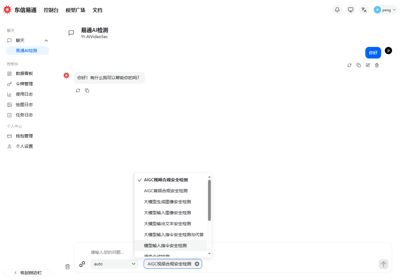 东信易通鉴伪token-鉴伪检测系列大模型
